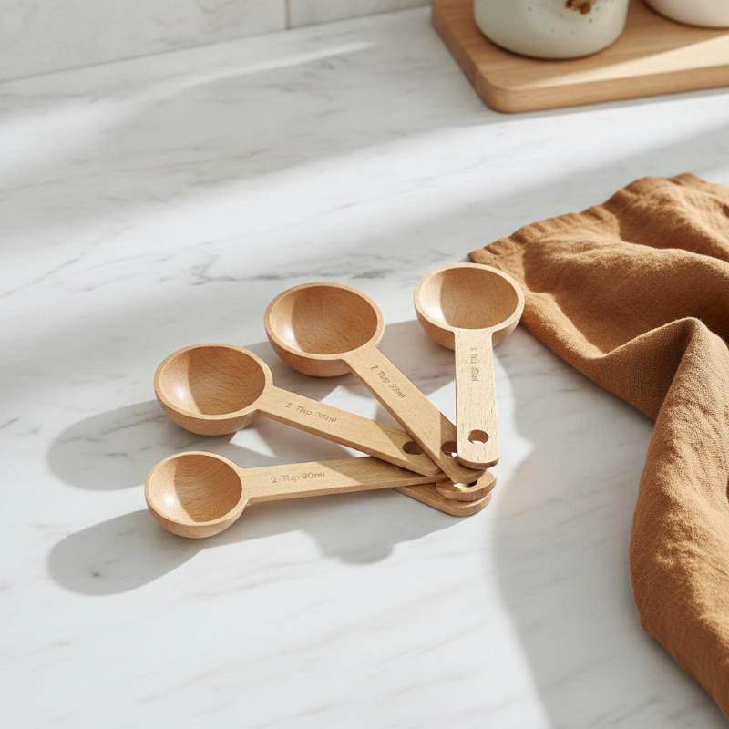 Kitchen Gadgets For Gifts - Cuillère doseuse en bois 7,5-45 ml,