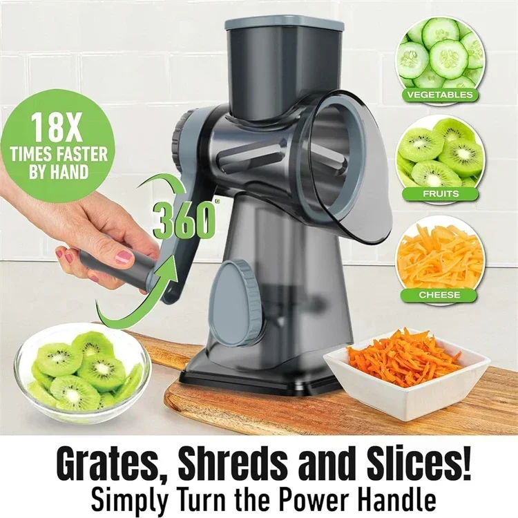 Cheese Grater Box - Râpe à fromage rotative 3-en-1 multifonctionnelle