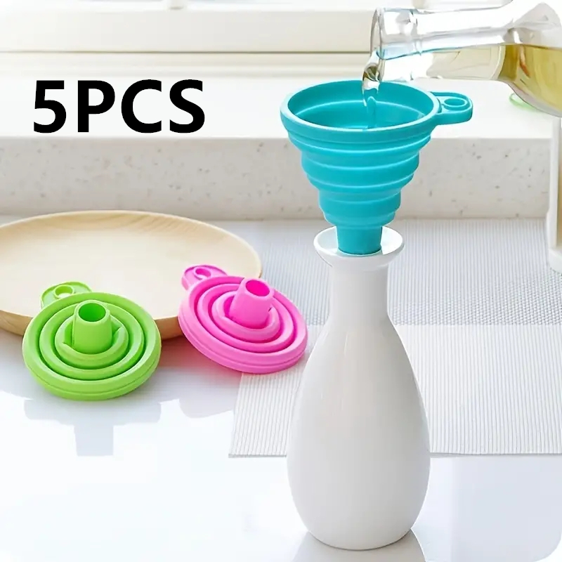 Kitchen Gadgets Latest - Entonnoir pliant en Silicone, multifonctionnel, Portable,
