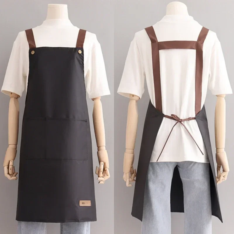 Kitchen Gadgets Trending - Tablier de cuisine blanc/noir imperméable et