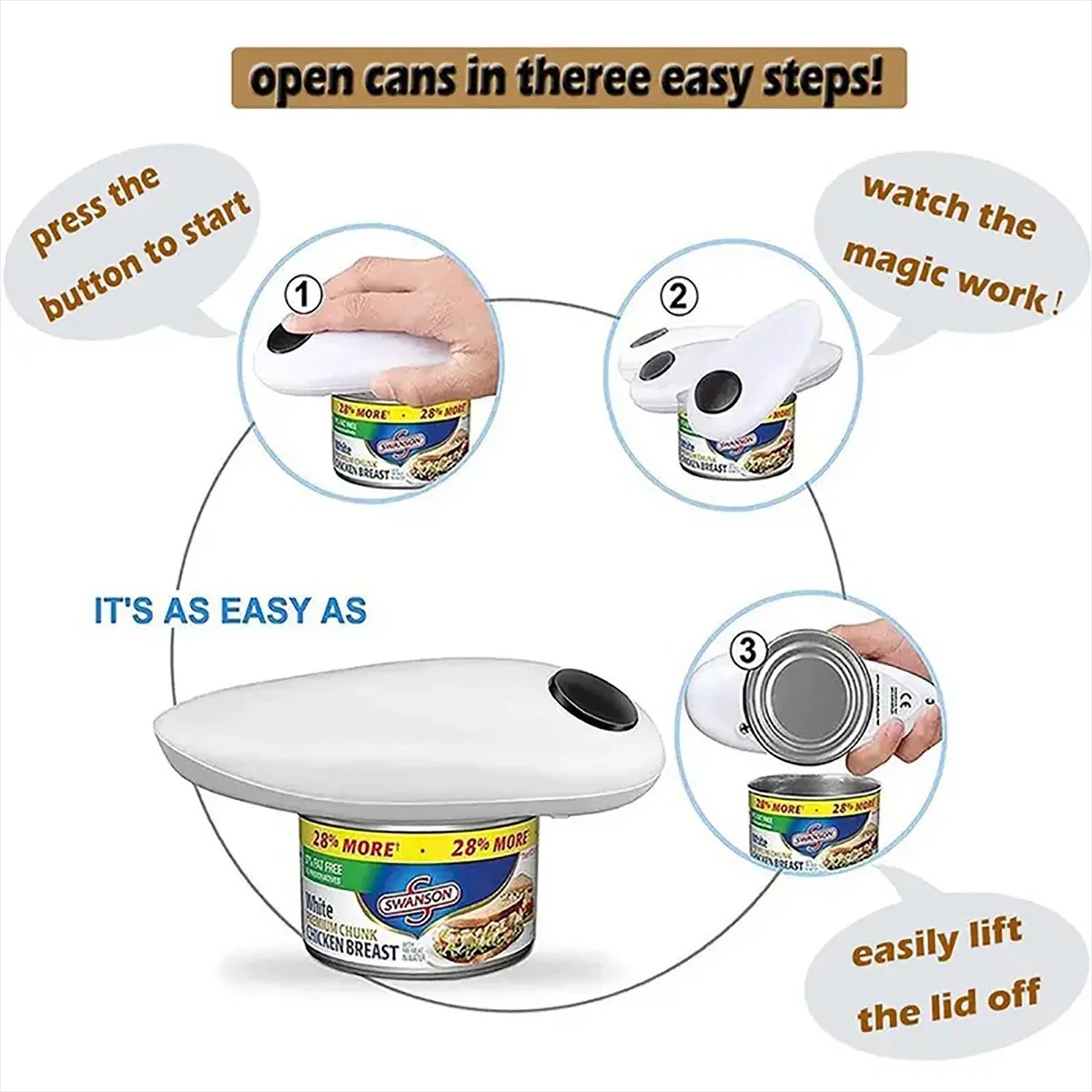 Ouvre-boîte électrique automat - Electric Can Opener avis et prix